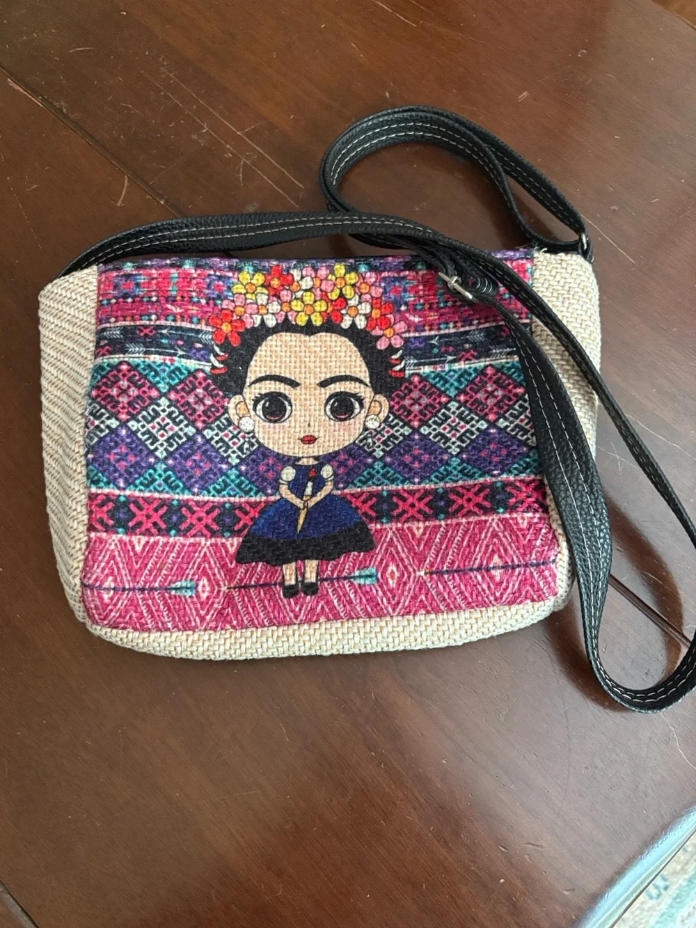 Frida Kahlo Mexican Artisan Crossbody Bag